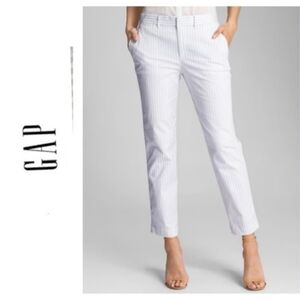 GAP Women's Light Blue Striped Cropped Pants